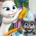 Angela's Baby Wash Games : Angela's little kitten is in need of a bath and she wants yo ...
