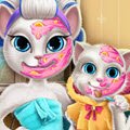 Angela Mommy Real Makeover Games : Our cute furry kitty Angela likes to pamper her da ...