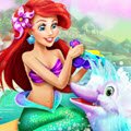 Ariel Dolphin Wash Games : Ariel likes to treat her new friends like royalty and this a ...