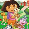 Dora Round Puzzle Games : Fix all pieces of the picture in exact position using the m ...