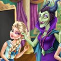 Frozen Highschool Mischief Games : Elsa and Anna have to attend Maleficent's classes, ...
