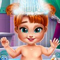 Anna Baby Bath Games : Cute little Anna needs to get a bath before a play ...