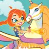 Winx Club Magical Adventure Games : Help Bloom and Peg bounce from cloud to cloud and take on th ...