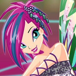 Winx Club Guardian Fairy of Technology Tecna Sirenix Style Dress Up Game