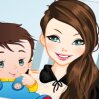 Baby Sitter Dressup Games : What a nice day! The beautiful baby sitter will take this cu ...