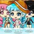 Chibis in Aquapark Games : Create your own adorable kawaii Water Park Chibi girl! ...