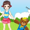Caring for Teddy Games : A nice teen have his prefered Teddy Bear and want to dress h ...